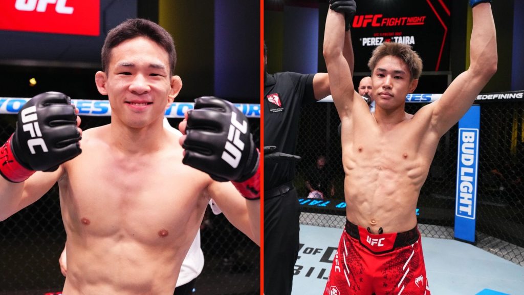 Hyun Sung Park after his submission win over Carlos Hernandez at UFC Vegas 106