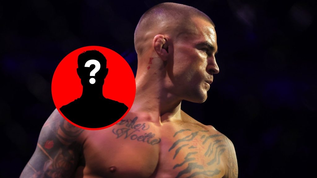 Dustin Poirier at UFC 318, with mystery inset