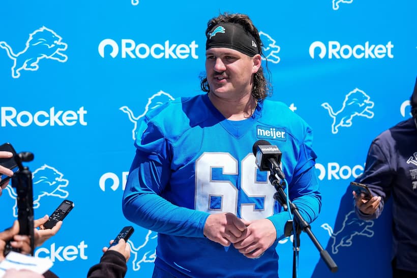 All signs point to rookie Tate Ratledge starting for the Lions in 2025 Tate Ratledage Lions pic