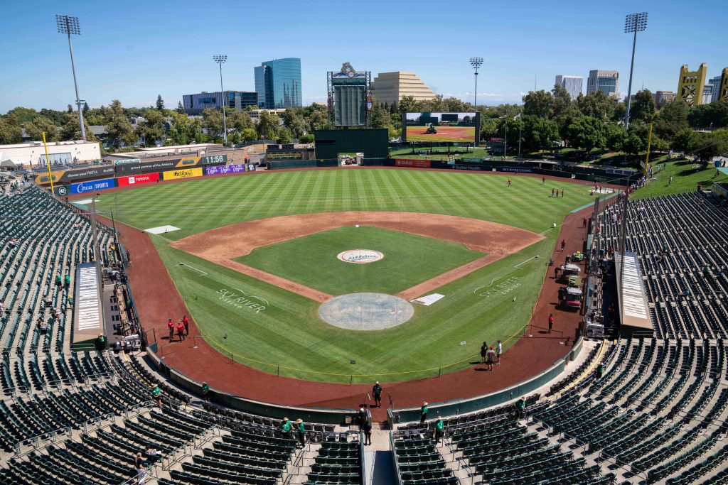 Fate of California Sweepstakes Casino Ban Left in ‘Suspense’ West Sacramento, California, USA; before the start of the game between the Athletics and Los Angeles Angels at Sutter Health Park. Neville E. Guard-Imagn Images