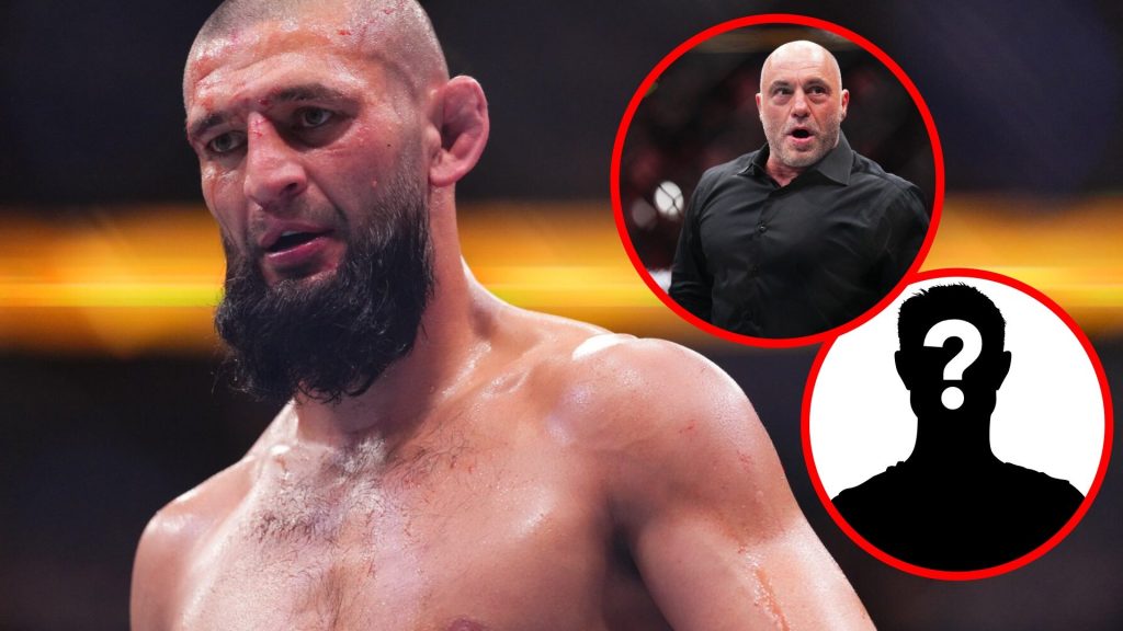 Former UFC boogeyman who ‘freaked out’ Joe Rogan named as the kind of opponent Khamzat Chimaev may struggle against Khamzat Chimaev looks on during his fight with Dricus du Plessis at UFC 319, inset Joe Rogan reacts to Max Holloway's win over Justin Gaethje at UF...