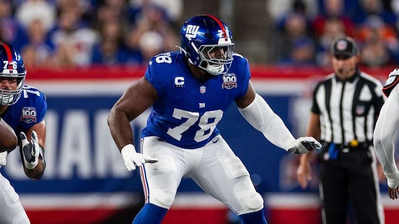 Giants’ starting LT Andrew Thomas has been activated off of the PUP list Andrew Thomas Giants pic