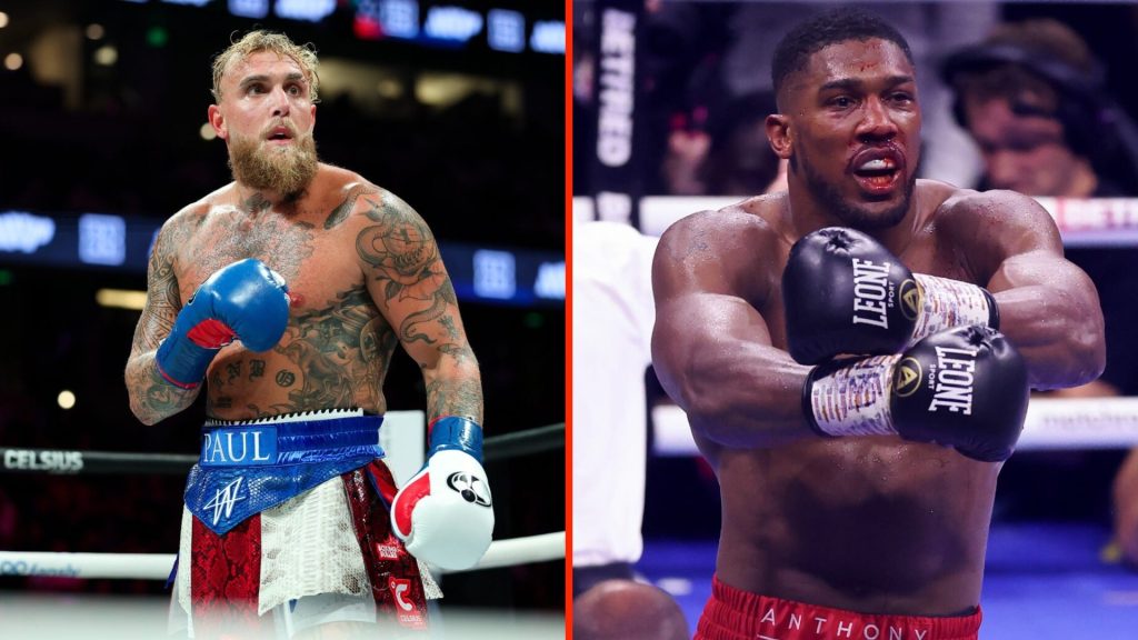 Jake Paul during his fight against Julio Cesar Chavez Jr split with Anthony Joshua following his win over Robert Helenius