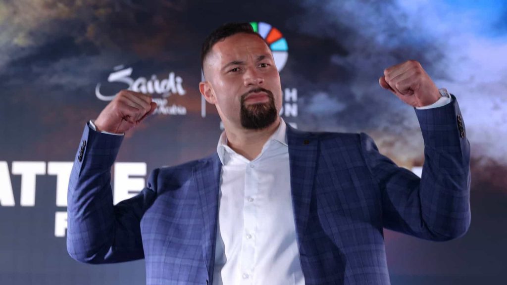 Joseph Parker poses for the cameras