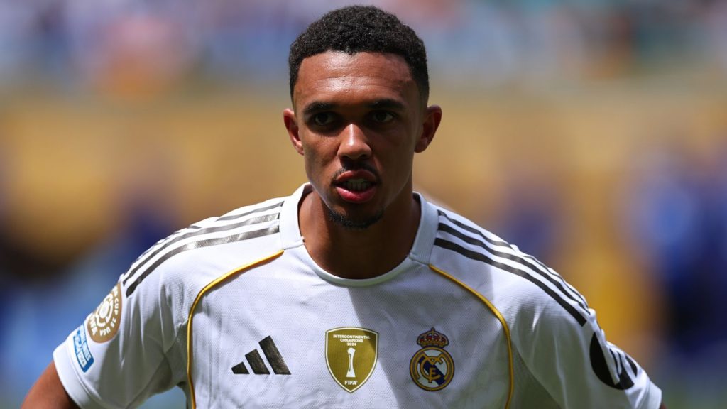 Trent Alexander-Arnold featuring for Real Madrid against Al Hilal in the Club World Cup