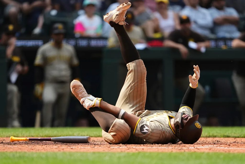 Padres SS Xander Bogaerts reportedly out for rest of regular season after foul ball fractures foot Download app from appStore