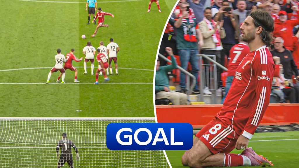 Szoboszlai STUNS Anfield with sensational free-kick! Liverpool 1-0 Arsenal