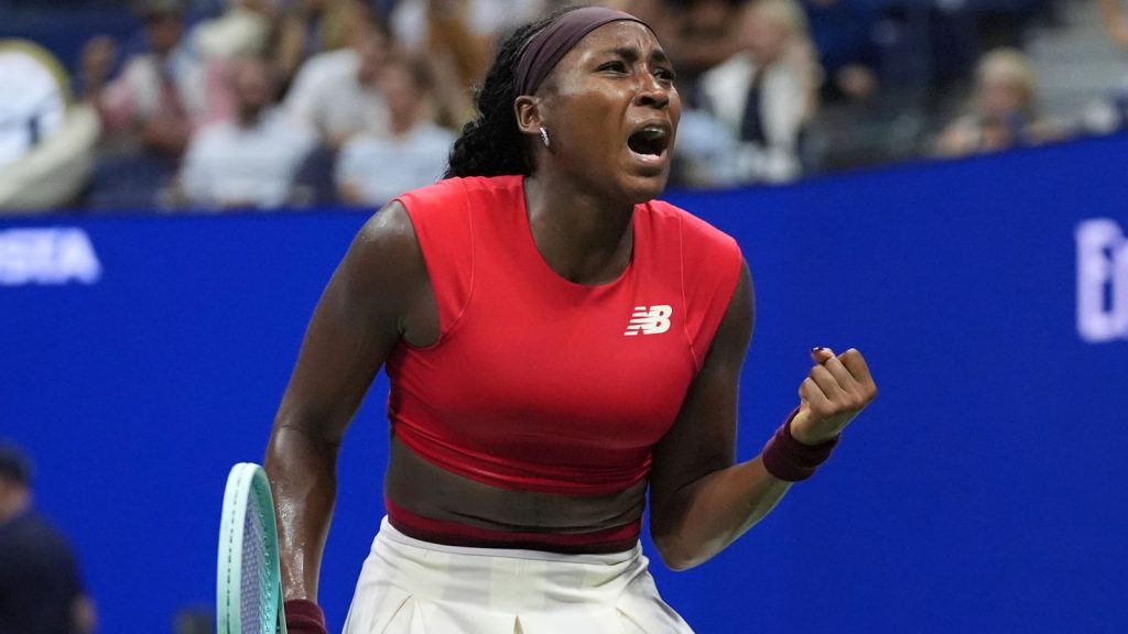 US Open: Coco Gauff joins Naomi Osaka, Iga Swiatek and defending champion Jannik Sinner in next round | Tennis News Coco Gauff, of the United States, reacts during a match against Ajla Tomljanovic, of Australia, during the first round of the U.S. Open tenn