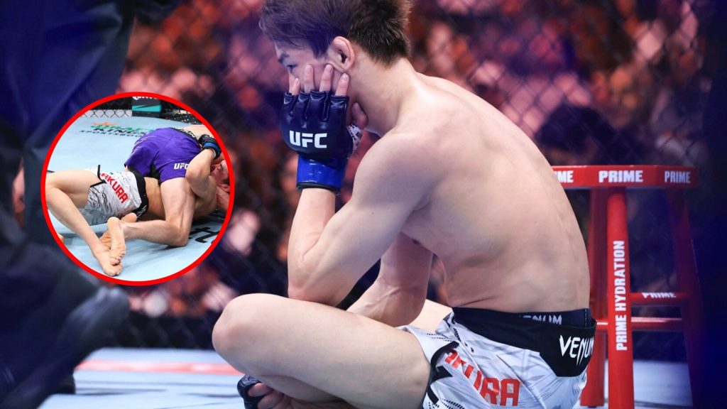 Victim of UFC 319’s biggest upset responds to ‘harsh opinions’ in first statement since shock loss Main: Kai Asakura sits on the canvas moments after getting submitted by Tim Elliott at UFC 319. Inset: Tim Elliott locks in a choke against Kai Asa...