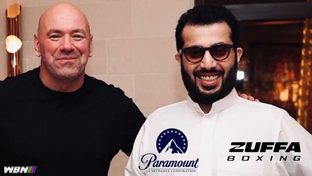 Dana White and Saudi Arabia Lock Zuffa Boxing Paramount+ Deal Dana White and Turki Alalshikh Zuffa Paramount