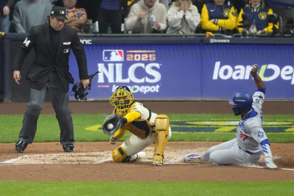 Brewers pull off jaw-dropping double play to stun Dodgers and fans in NLCS Game 1 Brewers pull off jaw-dropping double play to stun Dodgers and fans in NLCS Game 1