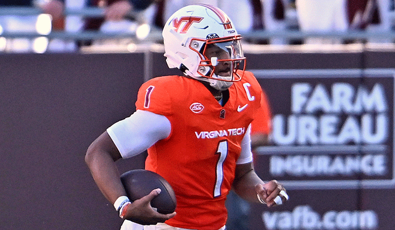 California vs Virginia Tech Predictions Kyron Drones Virginia Tech Hokies NCAA College Football
