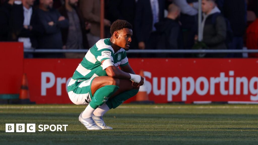 FA Cup fourth qualifying round: Yeovil Town go out, Maldon & Tiptree in round one Northern Ireland celebrate Trai Hume's goal