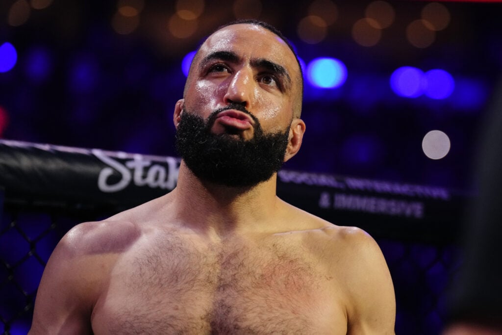 Fans left baffled by ‘entitled’ former UFC champ’s reasoning for not fighting bitter rival next month Belal Muhammad enters the Octagon for his main event bout at UFC 315