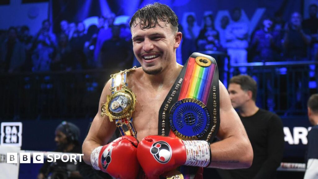 George Liddard: Unbeaten middleweight wins British and Commonwealth titles Sam Surridge celebrates