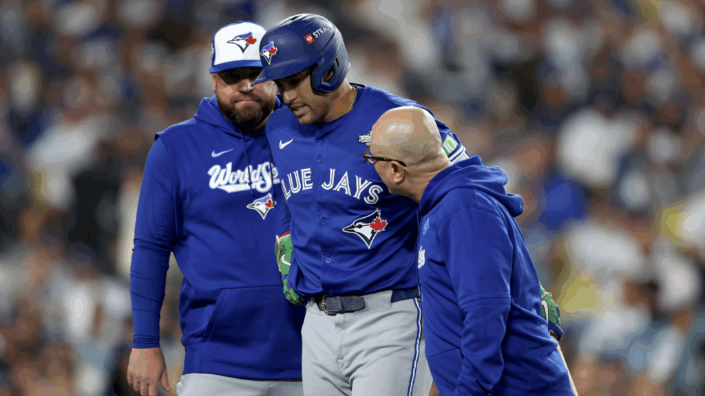 George Springer injury update: Blue Jays slugger out of Game 4 lineup, likely to stay on World Series roster George Springer injury update: Blue Jays slugger out of Game 4 lineup, likely to stay on World Series roster