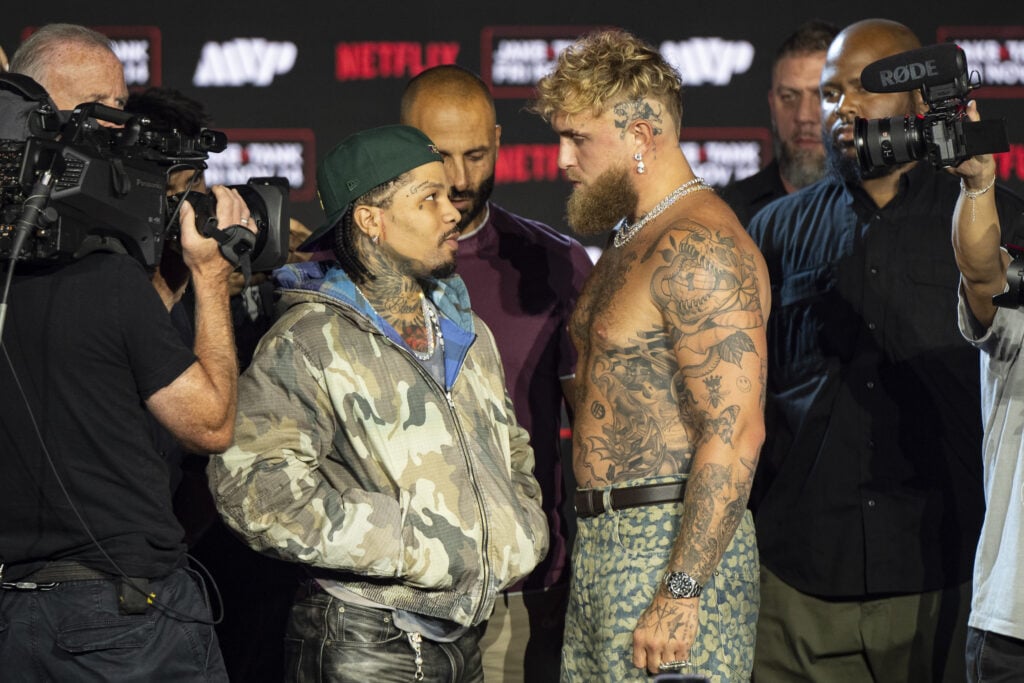 Jake Paul channels Rocky Balboa and Roy Jones Jr in bizarre training for Gervonta Davis fight Jake Paul and Gervonta Davis face-off