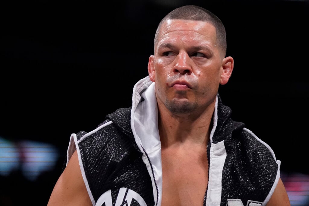 Nate Diaz made pro MMA debut with same technique he used in X-rated UFC win Nate Diaz stands in the ring before his fight against Jake Paul