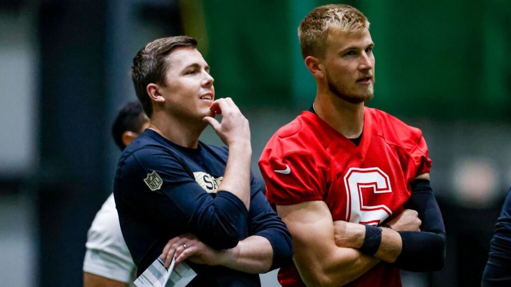 Saints’ Kellen Moore says QB1 job is Tyler Shough’s to keep Saints' Kellen Moore says QB1 job is Tyler Shough's to keep