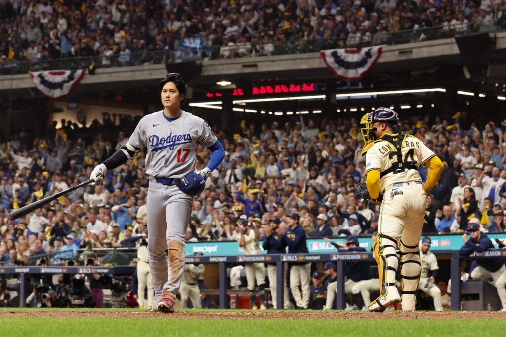 Shohei Ohtani talks playoff skid, then hits ball off the roof in batting practice Shohei Ohtani talks playoff skid, then hits ball off the roof in batting practice