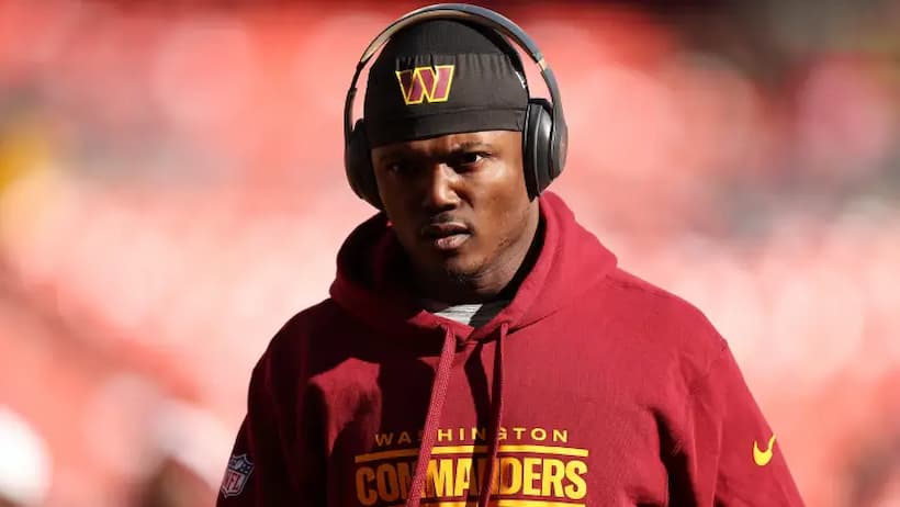 Terry McLaurin (quad) will miss his fourth consecutive game for the Commanders in Week 7 Terry McLaurin Commanders pic