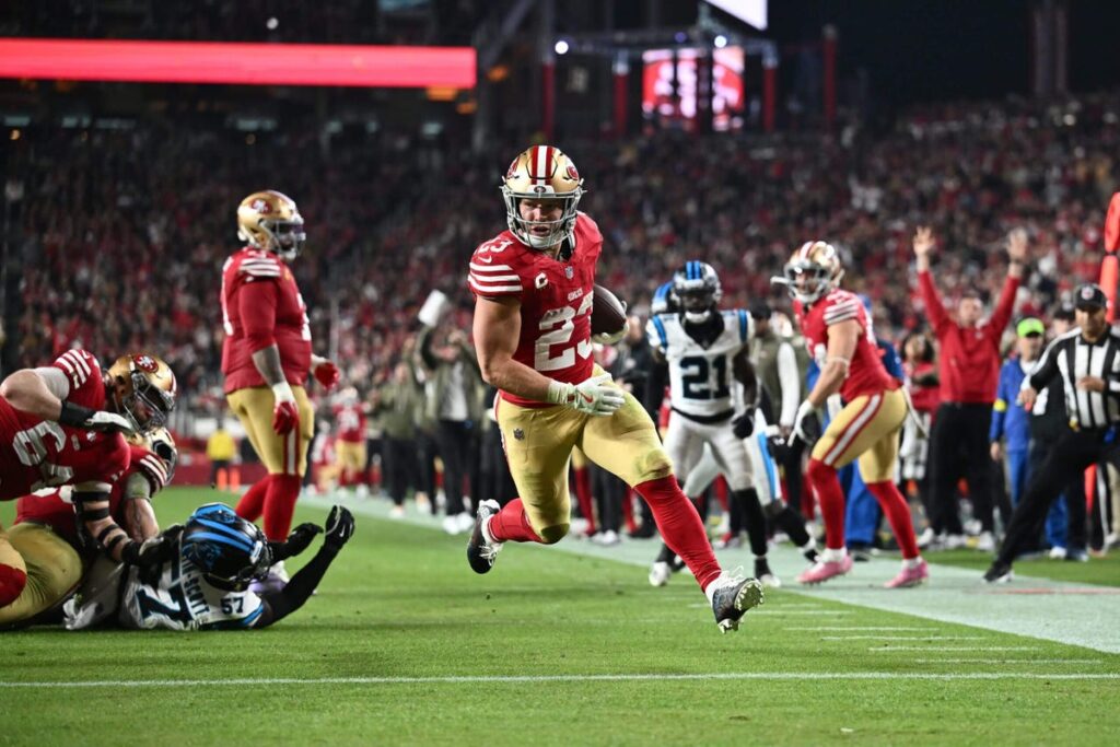 49ers-Panthers takeaways: Christian McCaffrey helps SF overcome Brock Purdy INTs 49ers-Panthers takeaways: Christian McCaffrey helps SF overcome Brock Purdy INTs