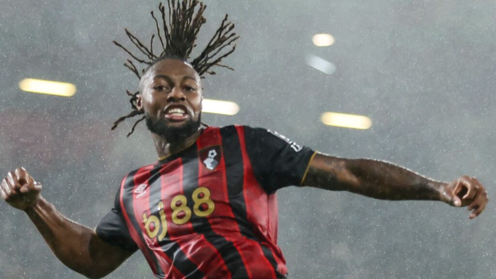 Antoine Semenyo celebrates his goal for Bournemouth against Fulham