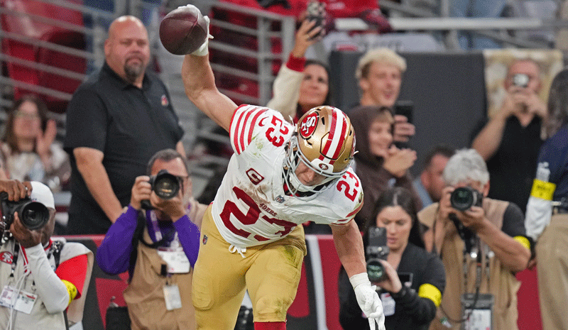 NFL Survivor Picks & Best Bets for Week 12 Christian McCaffrey San Francisco 49ers NFL