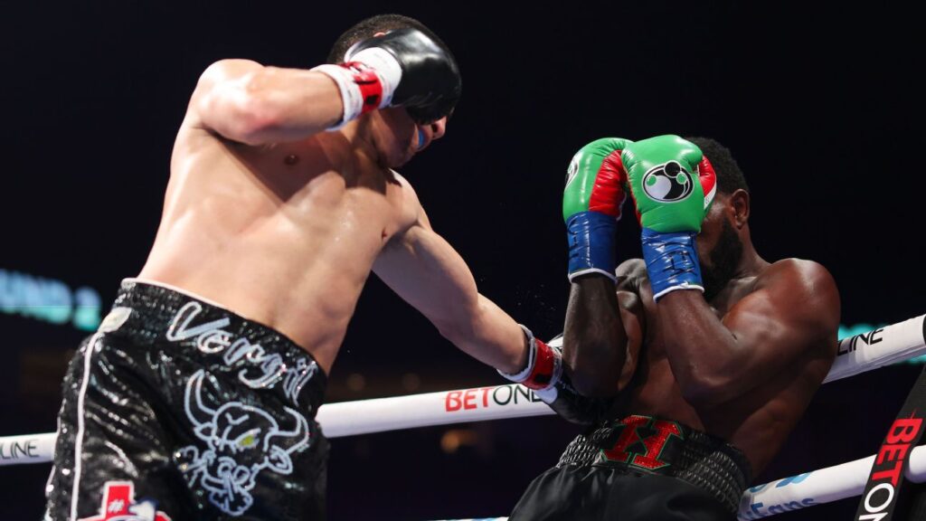 Ortiz runs over Lubin then has heated faceoff with Ennis Ortiz runs over Lubin then has heated faceoff with Ennis