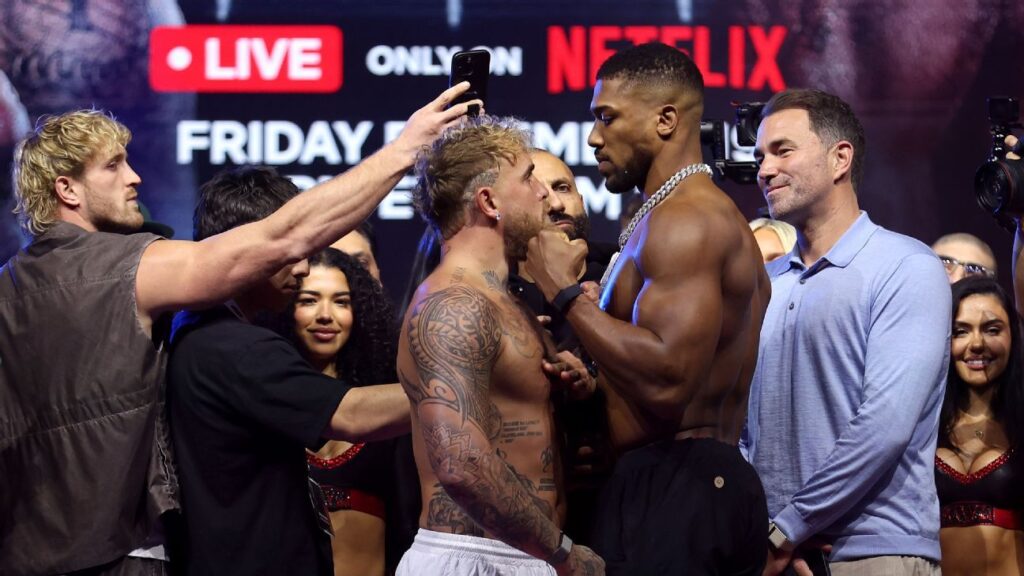 Jake Paul vs. Anthony Joshua weigh-in – as it happened Jake Paul vs. Anthony Joshua weigh-in - as it happened