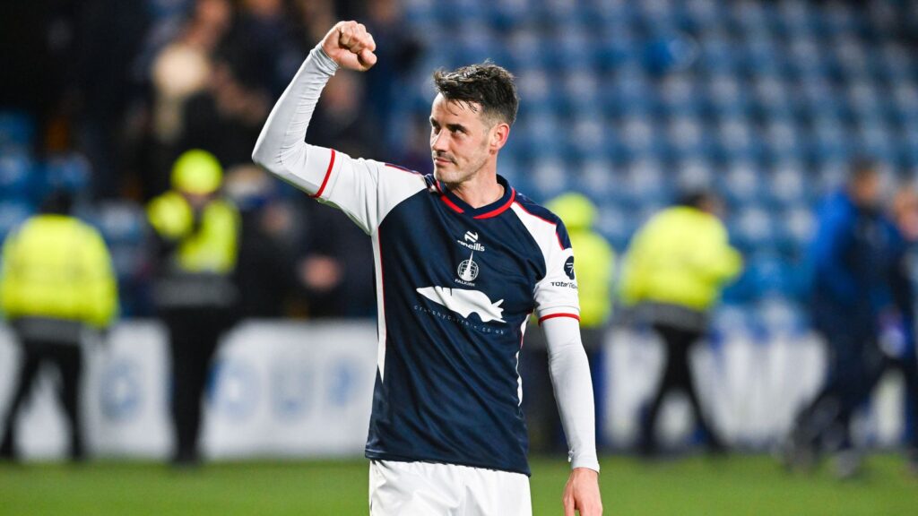 Falkirk's Brian Graham celebrates his winner