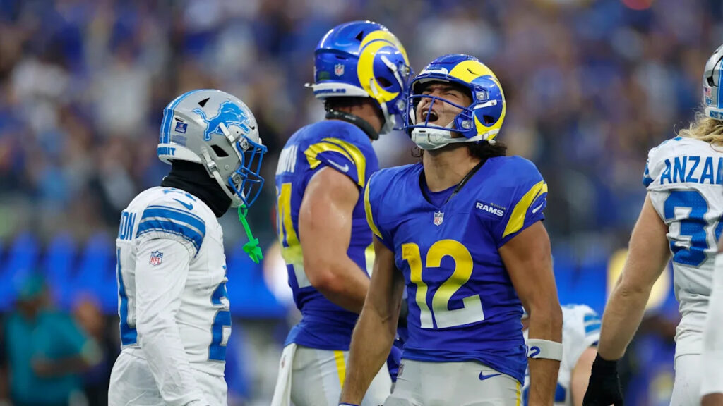 Rams clinch playoff berth, keep hold of No. 1 seed with 41-34 win over Lions Download app from appStore