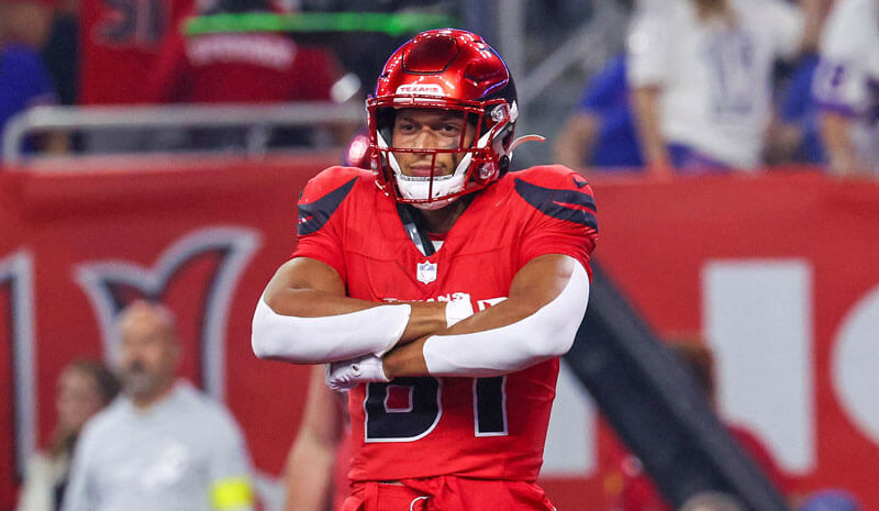 TD Picks for Sunday Night Football Week 14 Jayden Higgins Houston Texans NFL