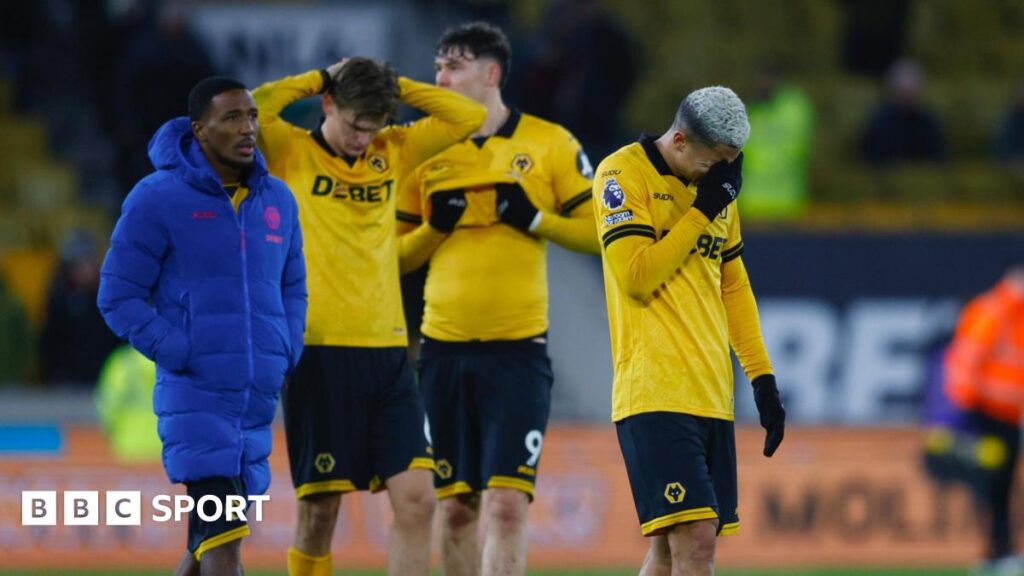 Wolves: Worse than Derby? Can Wolves avoid the unwanted Premier League record? Wolves players look forlorn on the pitch