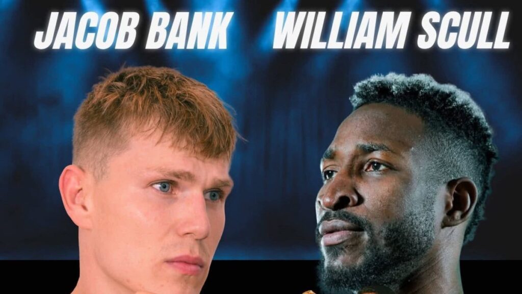 Jacob Bank and William Scull pictured ahead of their super middleweight bout in Denmark.