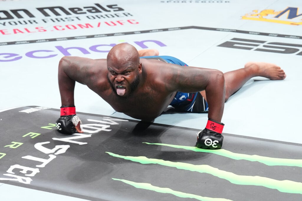Watch UFC 324 star Derrick Lewis destroy boxer who said he’d knock out the KO king in under a minute Derrick Lewis celebrates after knocking out Marcos Rogerio de Lima at UFC 291.
