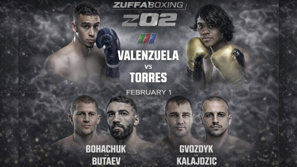 WBN poster for the Zuffa Boxing 2 card on February 1 Z02