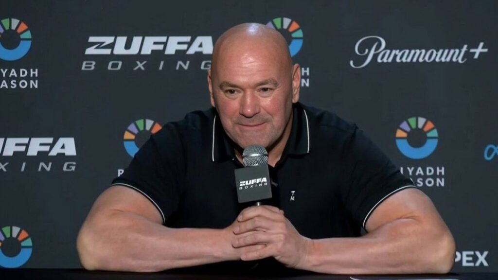 Dana White Opens Pathway for Zuffa Fighters to Compete for Undisputed Status Dana White answers questions at the Zuffa 02 press conference