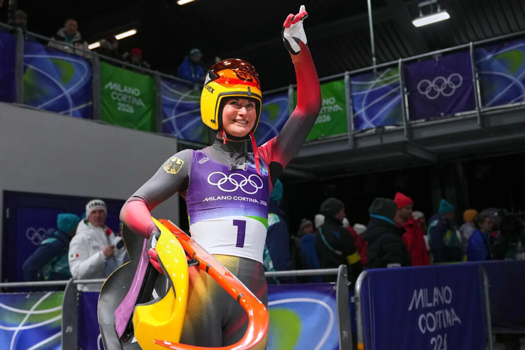 Julia Taubitz is 1st and Merle Fraebel is 2nd at midway point of Olympic women’s luge race Download app from appStore