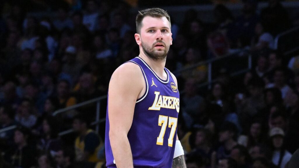 Lakers’ Doncic to sit vs. Warriors with strained left hamstring Lakers' Doncic to sit vs. Warriors with strained left hamstring