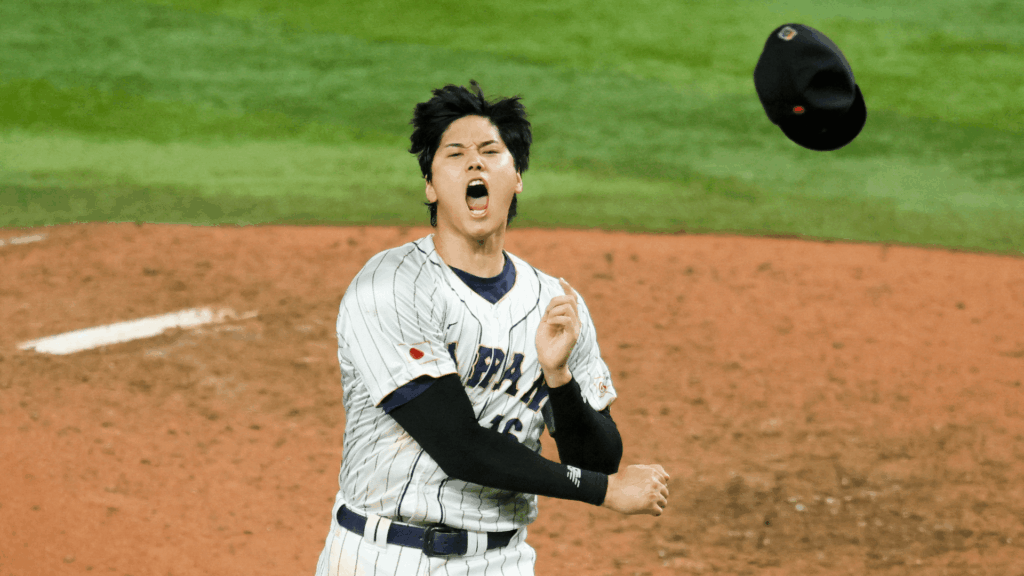 2026 World Baseball Classic Picks Today Japan relief pitcher Shohei Ohtani (16) celebrates after defeating the USA at LoanDepot Park.