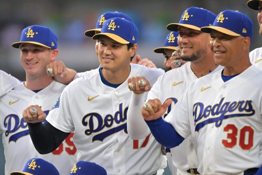 After receiving World Series rings, Dodgers’ comeback victory shows why they’re favorites for another