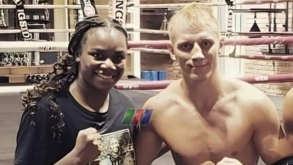 Arturs Ahmetovs Rules Out Shields Exhibition After Knockdown Claressa Shields and Arturs Ahmetovs pictured during a gym session.