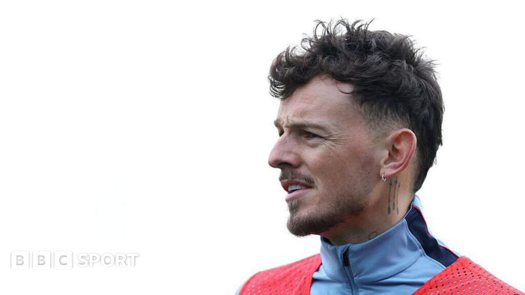 Ben White in England training.