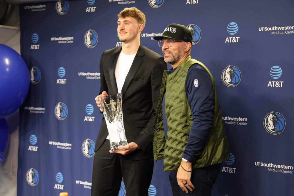 Mavericks’ Cooper Flagg happy to win Rookie of the Year, but ‘moving forward’ is the goal