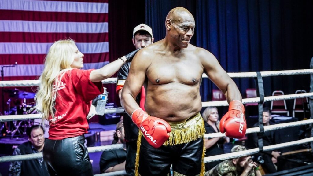 Oliver McCall in the ring during a recent bout as the former heavyweight champion continues fighting into his sixties