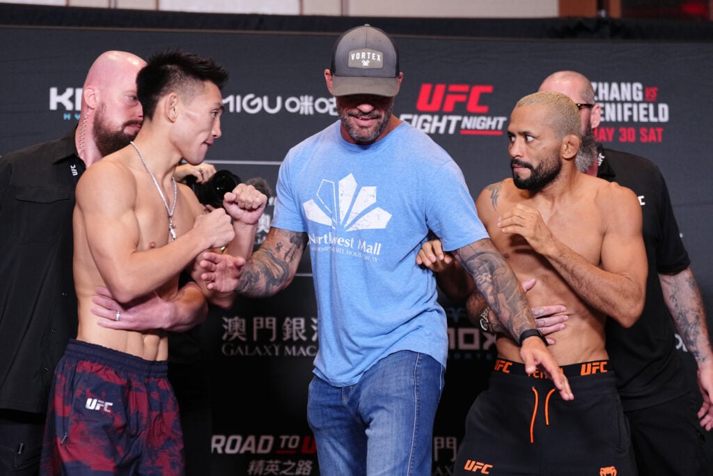 Song Yadong tries to intimidate Deiveson Figueiredo in final face-off after UFC Macau weigh-ins Song Yadong tries to intimidate Deiveson Figueiredo in final face-off after UFC Macau weigh-ins
