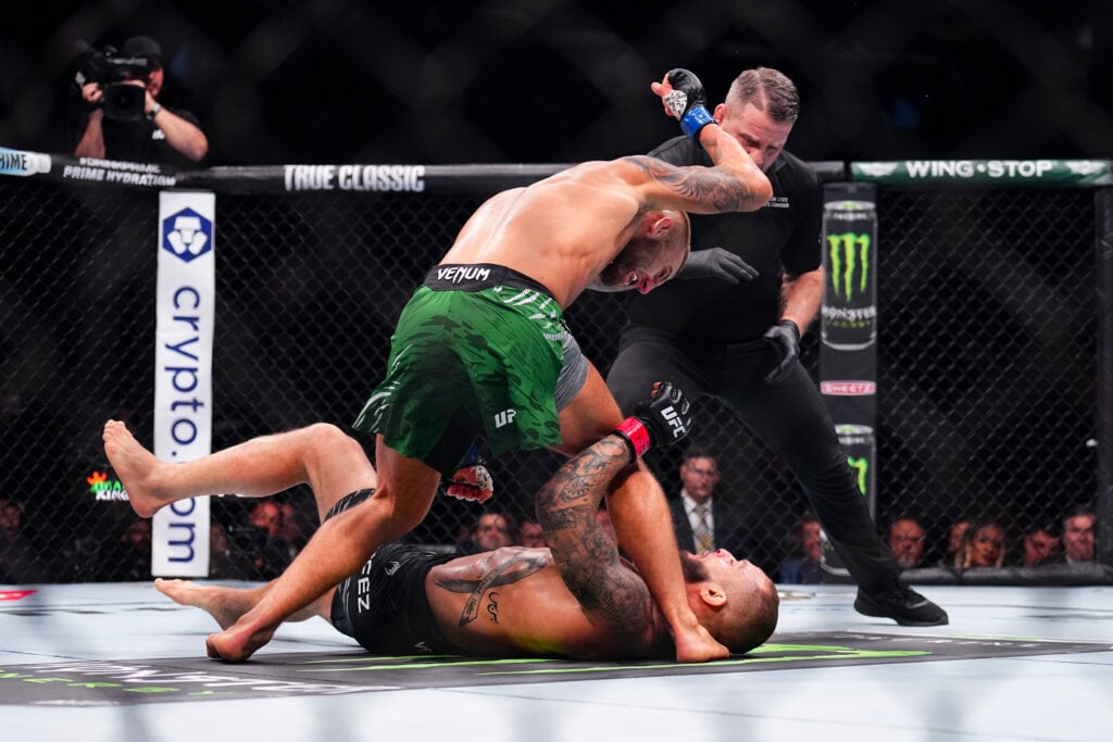 UFC welterweight star reveals he has been handed ban after substance found in peptide Oban Elliot knocks out Bassil Hafez at UFC 309