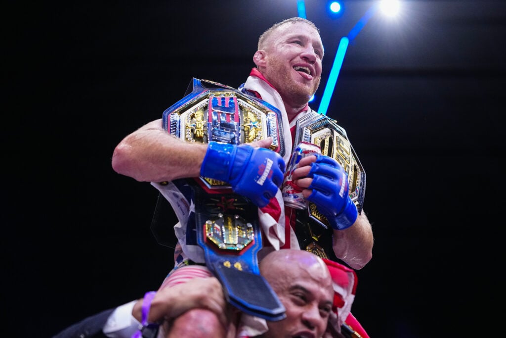 Arman Tsarukyan goes in on Justin Gaethje for rejecting post-White House gift for historic win Justin Gaethje celebrates UFC Freedom 250 win