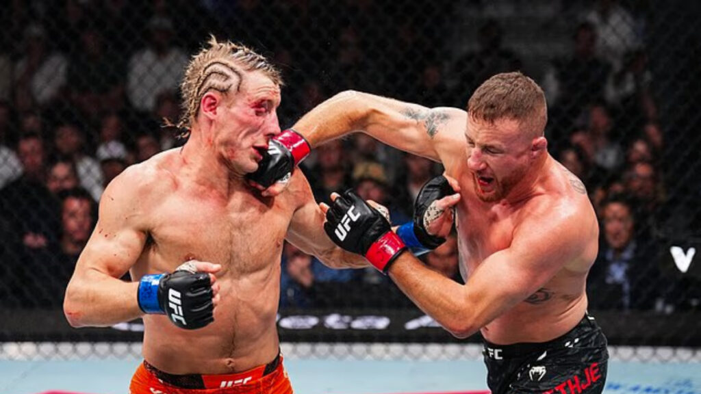 Justin Gaethje explains his one regret from victory over Paddy Pimblett Paddy Pimblett punched by Justin Gaethje at UFC 324